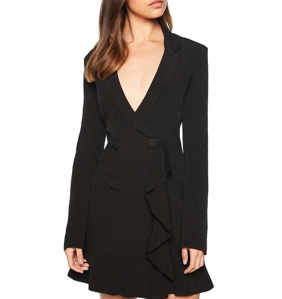 casual dresses women black ruffle dress fashion turn-down collar long sleeve m9227, Black;gray
casual dresses women black ruffle dress fashion turn-down collar long sleeve m9227, Black;gray