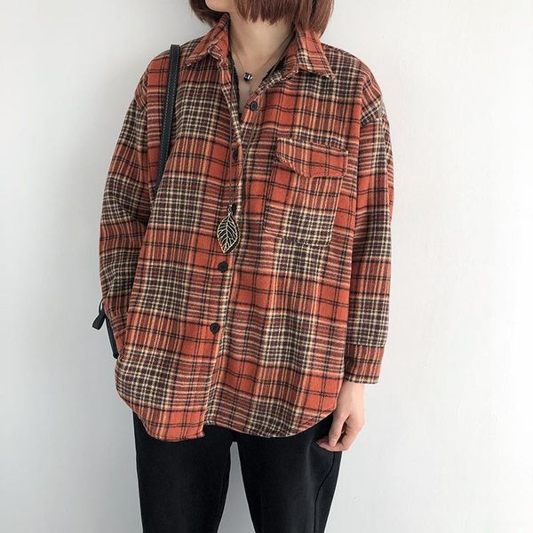 plaid women shirt fleece 2021 autumn winter new loose retro long sleeves cardigan thick warm female women coat, White
plaid women shirt fleece 2021 autumn winter new loose retro long sleeves cardigan thick warm female women coat, White