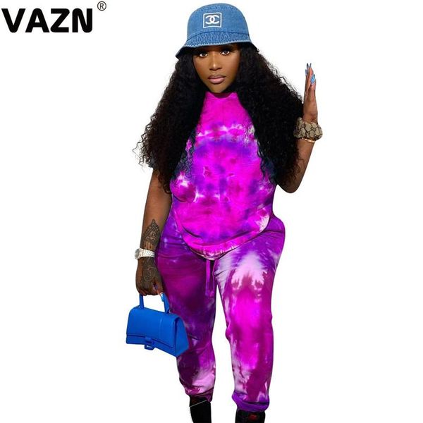 vazn 2021 casual tie dye print set ladies sport running female summer matching sets women sleeveless long pant tracksuit, Gray
vazn 2021 casual tie dye print set ladies sport running female summer matching sets women sleeveless long pant tracksuit, Gray
