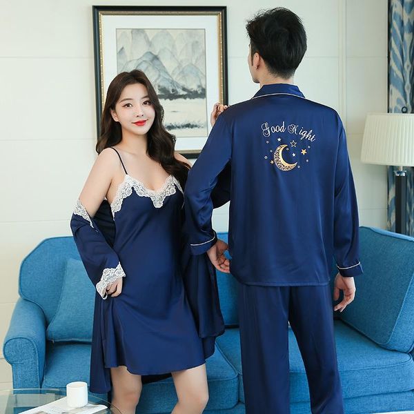 women's sleepwear women robe sets men trousers 2pcs pajamas casual bride bridesmaid wedding couples satin nightgown kimono, Black;red
women's sleepwear women robe sets men trousers 2pcs pajamas casual bride bridesmaid wedding couples satin nightgown kimono, Black;red