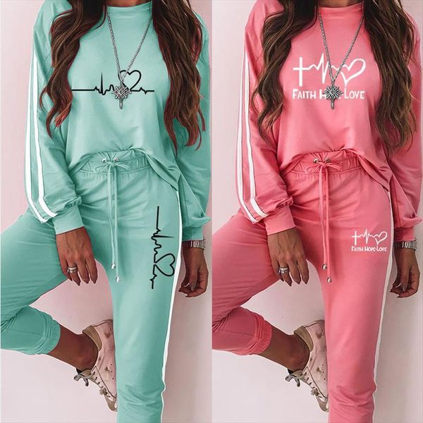 brand 2 piece set womens pants striped loose sweatshirt fashion clothing suit ladies printed sportswear spring summer, White
brand 2 piece set womens pants striped loose sweatshirt fashion clothing suit ladies printed sportswear spring summer, White