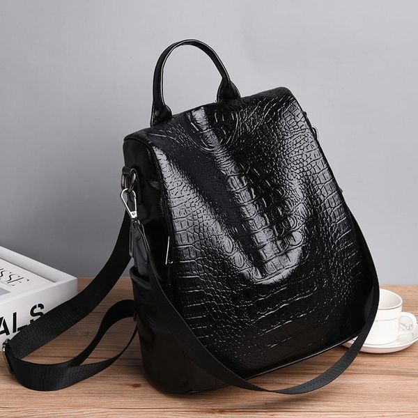 daypacks leather shoulder backpacks vintage crocodile mochilas bags women ladies anti-theft school travel female casual 2021 bag jiokt
daypacks leather shoulder backpacks vintage crocodile mochilas bags women ladies anti-theft school travel female casual 2021 bag jiokt