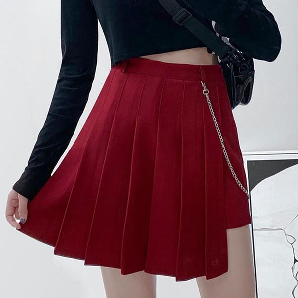 skirts summer harajuku streetwear solid women asymmetrical high waist mini pleated a-line short casual chain female, Black
skirts summer harajuku streetwear solid women asymmetrical high waist mini pleated a-line short casual chain female, Black