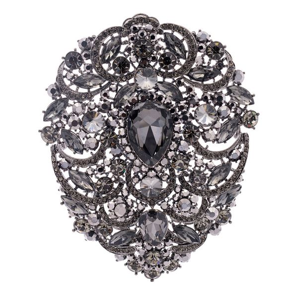 large brooch pins bridal wedding jewelry 4.9 inches rhinestone crystal women jewelry accessories 4045, Gray
large brooch pins bridal wedding jewelry 4.9 inches rhinestone crystal women jewelry accessories 4045, Gray