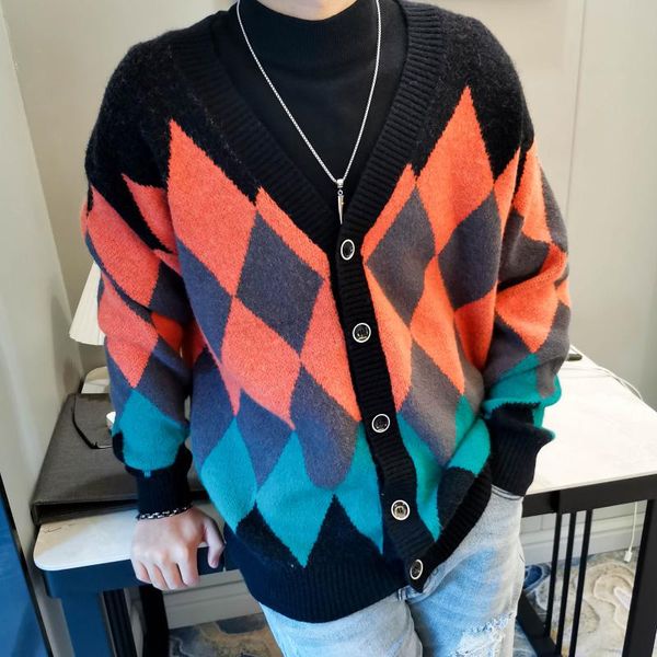 men's sweaters 2021 autumn casual knit cardigan sweater korean knitted jacket men v-neck long sleeve slim fit streetwear clothing, White;black
men's sweaters 2021 autumn casual knit cardigan sweater korean knitted jacket men v-neck long sleeve slim fit streetwear clothing, White;black
