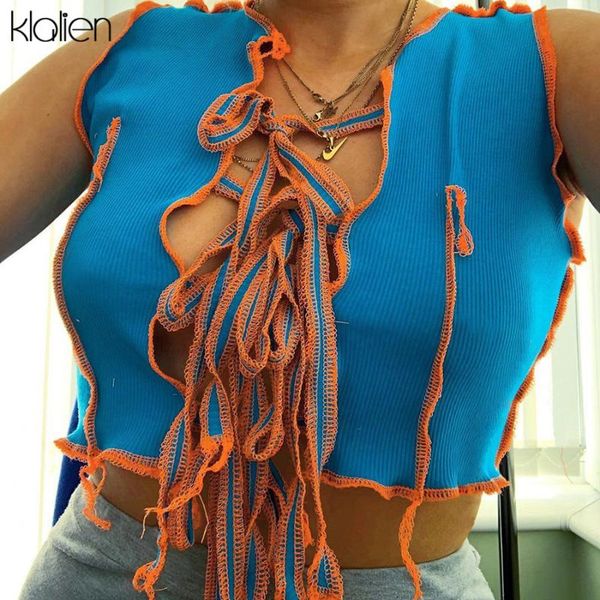 women's tanks & camis klalien high street casual hollow out bandage tank women summer 2021 crop cool patchwork wild female vest, White
women's tanks & camis klalien high street casual hollow out bandage tank women summer 2021 crop cool patchwork wild female vest, White
