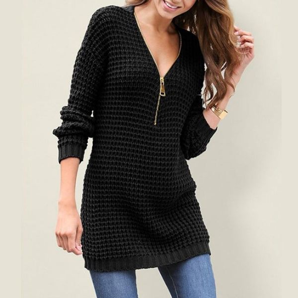 women's sweaters for women fashion autumn zipper v-neck long sleeve casual knitted pullover sweater plus size s-5xl, White;black
women's sweaters for women fashion autumn zipper v-neck long sleeve casual knitted pullover sweater plus size s-5xl, White;black