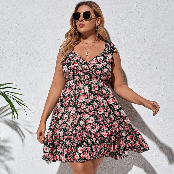plus size dresses 2021 summer dress women v neck sleeveless floral print beach high waist backless short mini, Black
plus size dresses 2021 summer dress women v neck sleeveless floral print beach high waist backless short mini, Black