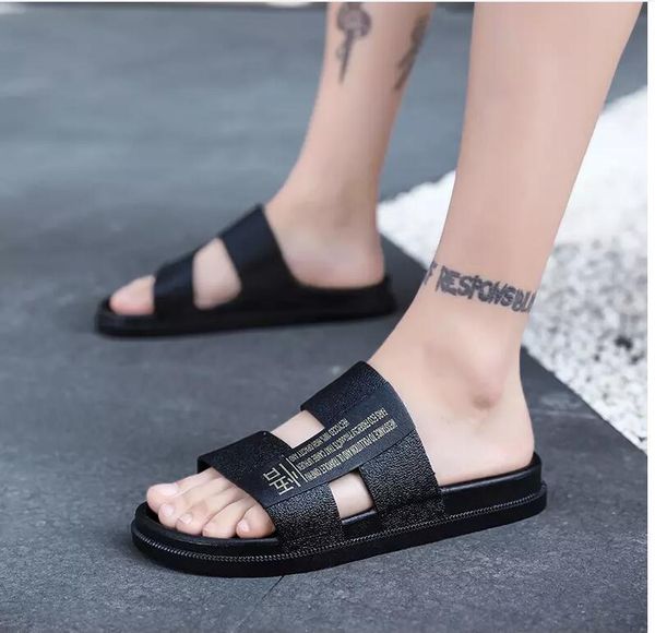 slippers summe men sandals leather quality beach casual shoes flat outdoor big size tyu78, Black
slippers summe men sandals leather quality beach casual shoes flat outdoor big size tyu78, Black