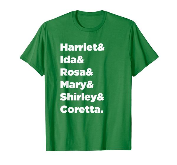 black women heroes name - african american rights t-shirt, White;black