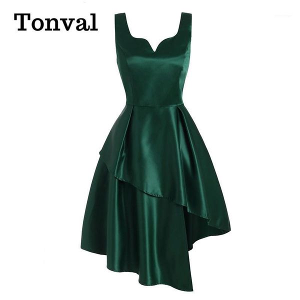 casual dresses tonval sweetheart neck green satin asymmetrical hem solid for women sleeveless elegant party robe plus size slim dress, Black;gray
casual dresses tonval sweetheart neck green satin asymmetrical hem solid for women sleeveless elegant party robe plus size slim dress, Black;gray