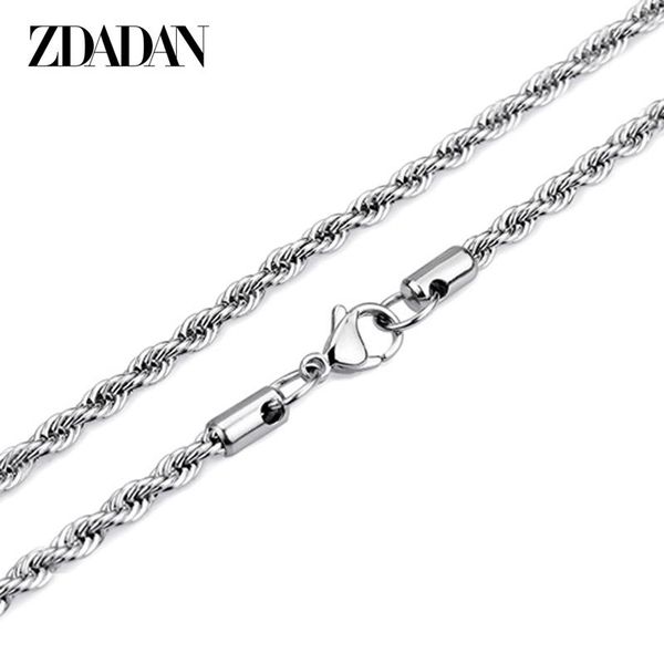 chains zdadan 3mm 45/50/55/60cm fashion stainless steel twist necklace for men women party jewelry gift wholesale, Silver
chains zdadan 3mm 45/50/55/60cm fashion stainless steel twist necklace for men women party jewelry gift wholesale, Silver