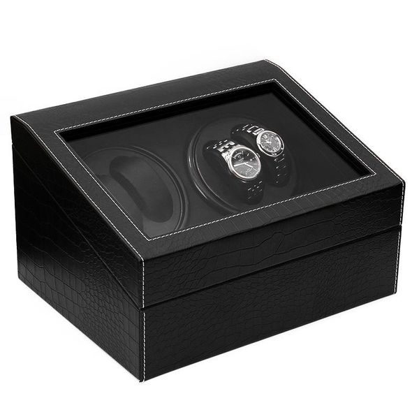 watch boxes & cases 4+6 luxury automatic winder winding open motor sdisplay organizer box winders pu leather silent, Black;blue
watch boxes & cases 4+6 luxury automatic winder winding open motor sdisplay organizer box winders pu leather silent, Black;blue