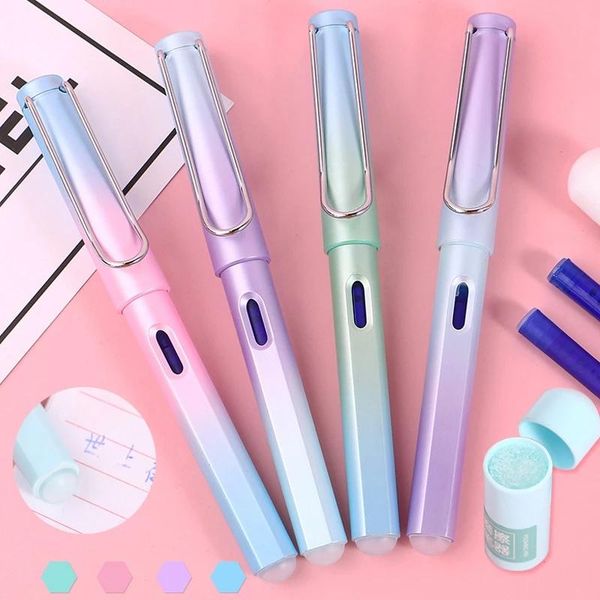 2021 new erasable fountain pen ink sets fountain pen 0.38mm ef/f nib blue ink student school office stationery supplies gift
2021 new erasable fountain pen ink sets fountain pen 0.38mm ef/f nib blue ink student school office stationery supplies gift
