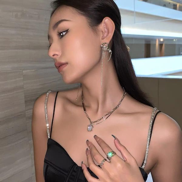 chokers chain binding gem gold and silver contrast color titanium steel necklace special-interest design super fairy lava clavicle, Golden;silver
chokers chain binding gem gold and silver contrast color titanium steel necklace special-interest design super fairy lava clavicle, Golden;silver