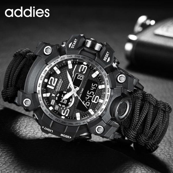 wristwatches addies men watches outdoor sporting multifunctional wristwatch compass waterproof quartz + led display clock reloj hombre, Slivery;brown
wristwatches addies men watches outdoor sporting multifunctional wristwatch compass waterproof quartz + led display clock reloj hombre, Slivery;brown