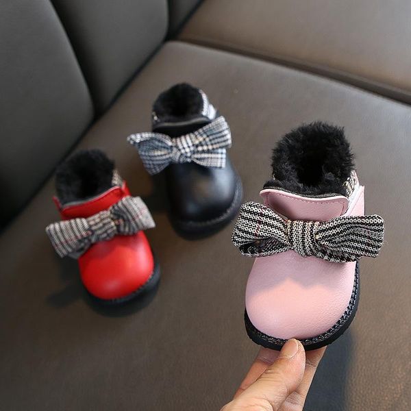 boots children' shoes girls princess striped bow soft sole velvet thickened girls' warm leather lovely knot out, Black;grey
boots children' shoes girls princess striped bow soft sole velvet thickened girls' warm leather lovely knot out, Black;grey