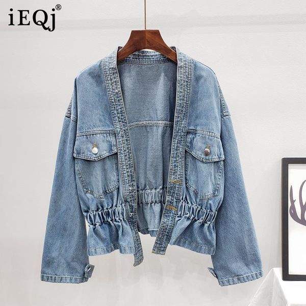women's jackets ieqj fit korean style slim waist v-neck two button design loose short denim jacket women coat fashion autumn 2021 3f135, Black;brown
women's jackets ieqj fit korean style slim waist v-neck two button design loose short denim jacket women coat fashion autumn 2021 3f135, Black;brown