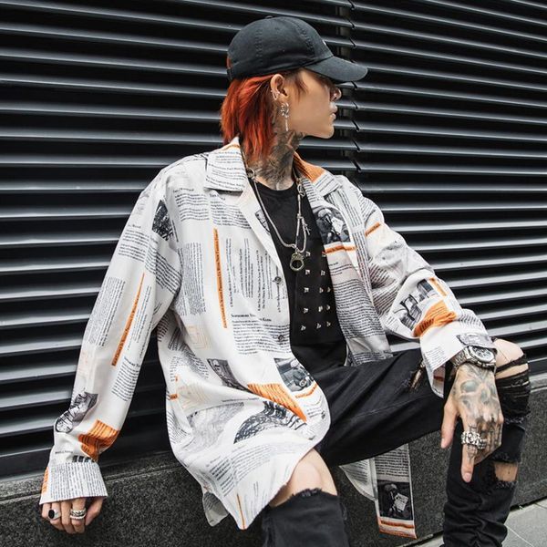 men loose shiirts 2021 spring button up shirt vintage mens clothing harajuku hip hop long sleeve shirt casual camisa para hombre, White;black
men loose shiirts 2021 spring button up shirt vintage mens clothing harajuku hip hop long sleeve shirt casual camisa para hombre, White;black
