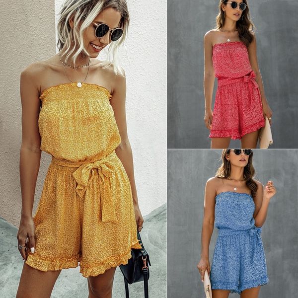 2021 new casual bohemianrompers womens jumpsuit tube jump suit overalls elegant print combinaison femme fashion siamese shorts fo52, Black
2021 new casual bohemianrompers womens jumpsuit tube jump suit overalls elegant print combinaison femme fashion siamese shorts fo52, Black