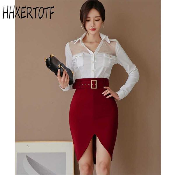 spring business 2 piece set women white long sleeve shirt+pencil bodycon skirt suit 210531
spring business 2 piece set women white long sleeve shirt+pencil bodycon skirt suit 210531