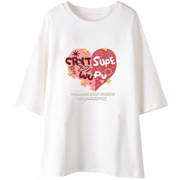 women's t-shirt 2021 summer style fun printing large size loose korean short-sleeved trendy fashion clothing, White
women's t-shirt 2021 summer style fun printing large size loose korean short-sleeved trendy fashion clothing, White