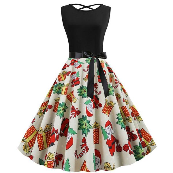 casual dresses women christmas dress black patchwork print sleeveless back cross party vestidos plus size robe hiver femme, Black;gray
casual dresses women christmas dress black patchwork print sleeveless back cross party vestidos plus size robe hiver femme, Black;gray