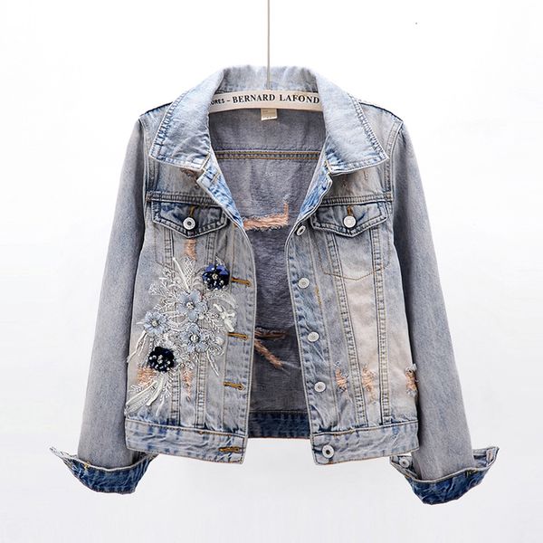 2021 spring autumn fashion beading diamond flower denim women big size slim frayed jeans jacket female casual streetwear 6ch0, Black;brown
2021 spring autumn fashion beading diamond flower denim women big size slim frayed jeans jacket female casual streetwear 6ch0, Black;brown