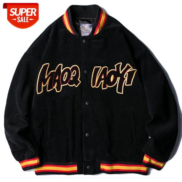 Spring Autumn Corduroy Baseball Jacket Men Women Hip Hop Letter Printing streetwear retro tide Bomber Jacket Men Baseball Coats #AD3p, Black;brown
Spring Autumn Corduroy Baseball Jacket Men Women Hip Hop Letter Printing streetwear retro tide Bomber Jacket Men Baseball Coats #AD3p, Black;brown
