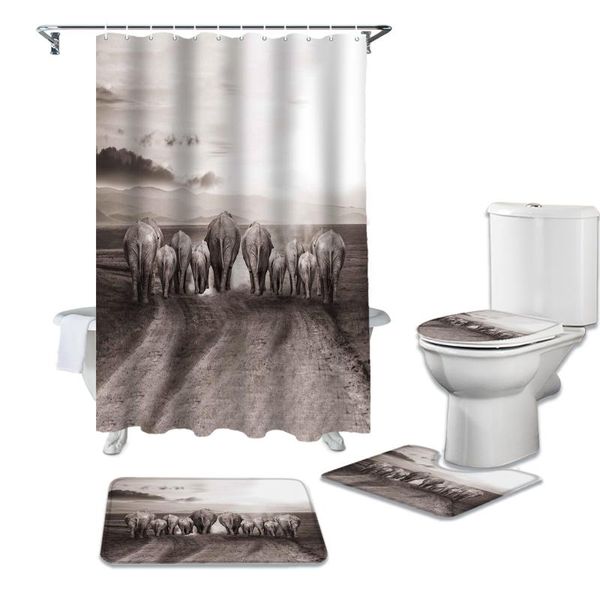 animal grassland elephant waterproof bathroom curtain durable shower curtains set rugs toilet lid cover bath mat
animal grassland elephant waterproof bathroom curtain durable shower curtains set rugs toilet lid cover bath mat