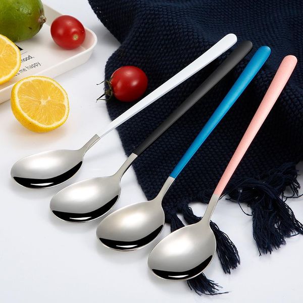 304 stainless steel color creative korean long handle spoon domestic main spoon
304 stainless steel color creative korean long handle spoon domestic main spoon