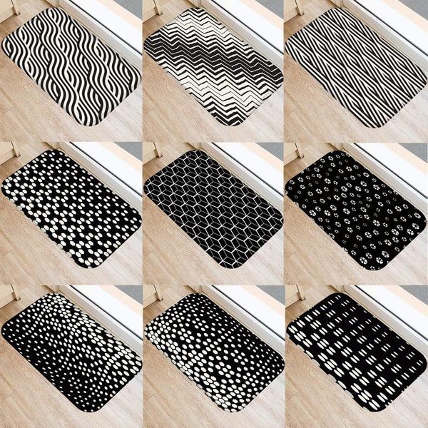 carpets floor mats classic black white geometric printed bathroom kitchen doormats mat for living room anti-slip tapete
carpets floor mats classic black white geometric printed bathroom kitchen doormats mat for living room anti-slip tapete