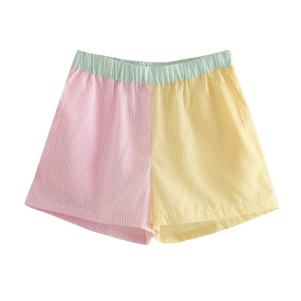 women's shorts elastic waist striped fashion for lady summer streetwear casual vintage 2021 folds chic girl, White;black
women's shorts elastic waist striped fashion for lady summer streetwear casual vintage 2021 folds chic girl, White;black