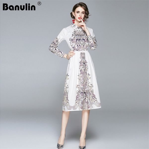 banulin spring fashion designer runway suit set women's long sleeve vintage print + skirt two pieces 210603, White
banulin spring fashion designer runway suit set women's long sleeve vintage print + skirt two pieces 210603, White