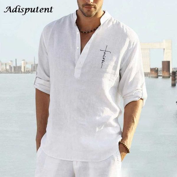long sleeve shirt linen men clothing summer letter print casual pullover single-breasted mens blouse 210809, White;black
long sleeve shirt linen men clothing summer letter print casual pullover single-breasted mens blouse 210809, White;black