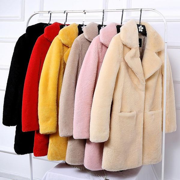 women's fur & faux shearling real coat genuine sheep coats women long lamb female, Black
women's fur & faux shearling real coat genuine sheep coats women long lamb female, Black
