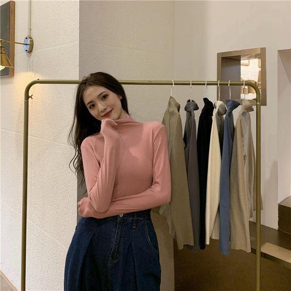 women's t-shirt arrival 2021 high collar retro bottoming women t shirt autumn winter korean style long-sleeved thick warm female clothi, White
women's t-shirt arrival 2021 high collar retro bottoming women t shirt autumn winter korean style long-sleeved thick warm female clothi, White