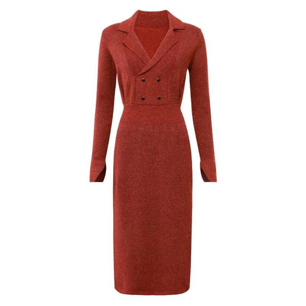 casual dresses zoki elegant knitted women dress slim long sleeve korean button turn down collar midi causal autumn ladies sweater, Black;gray
casual dresses zoki elegant knitted women dress slim long sleeve korean button turn down collar midi causal autumn ladies sweater, Black;gray