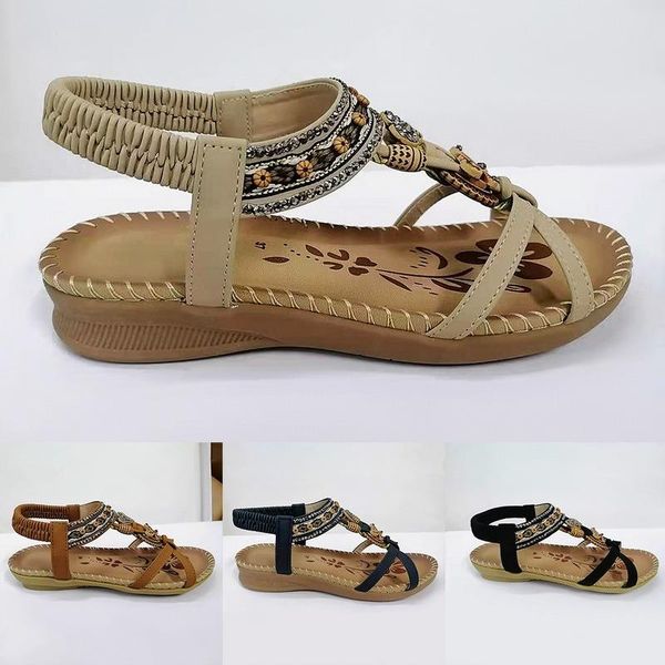 sandals women summer wedges shoes designer butterfly-knot rhinestone slides sandalias mujer bohemia elastic band sandal, Black
sandals women summer wedges shoes designer butterfly-knot rhinestone slides sandalias mujer bohemia elastic band sandal, Black