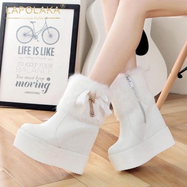 boots lapolaka arrivals plarform warm winter women shoes metal decoration increasing high heels zipper concise booties, Black
boots lapolaka arrivals plarform warm winter women shoes metal decoration increasing high heels zipper concise booties, Black