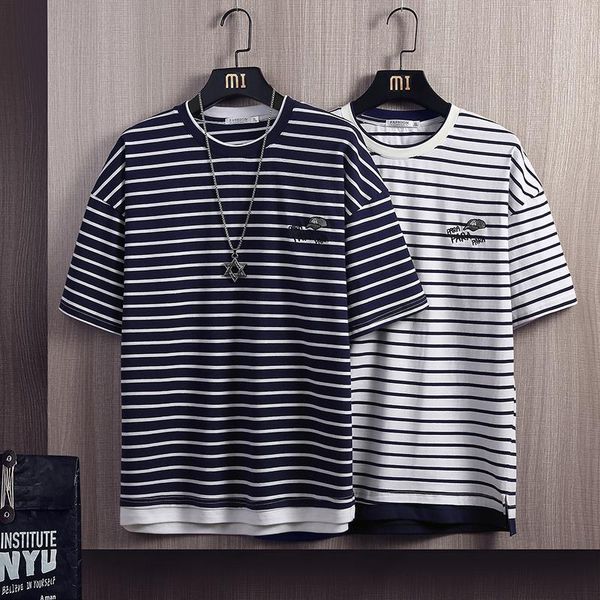 men's t-shirts 2021 summer casual male printed t-shirt short sleeve o collar shirts stripe t shirt for men 3xl plus size mens clothing, White;black
men's t-shirts 2021 summer casual male printed t-shirt short sleeve o collar shirts stripe t shirt for men 3xl plus size mens clothing, White;black