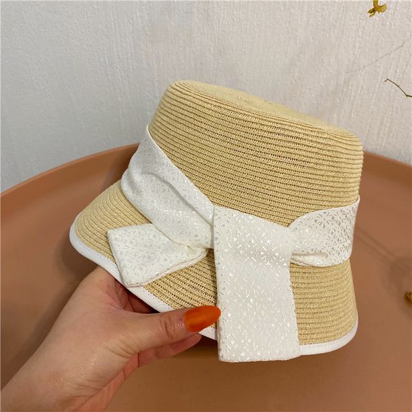 straw female summer broad brim bow flat fisherman's hat outdoor beach sun protection bucket hat, Yellow
straw female summer broad brim bow flat fisherman's hat outdoor beach sun protection bucket hat, Yellow