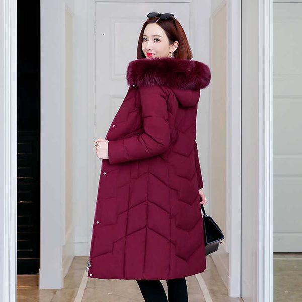 women's jackets for winter office ladies slim hooded long parkas woman solid plus size with fur collar thick female coat outwear 201029, Black
women's jackets for winter office ladies slim hooded long parkas woman solid plus size with fur collar thick female coat outwear 201029, Black