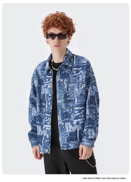 men's jackets clothing | fall 2021 full version denim splicing printing loose wind tooling jacket, male, Black;brown
men's jackets clothing | fall 2021 full version denim splicing printing loose wind tooling jacket, male, Black;brown