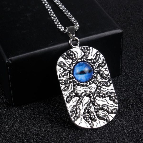 pendant necklaces gothic style titanium steel necklace devil's eye amulet tag long creative personality jewelry accessories, Silver
pendant necklaces gothic style titanium steel necklace devil's eye amulet tag long creative personality jewelry accessories, Silver