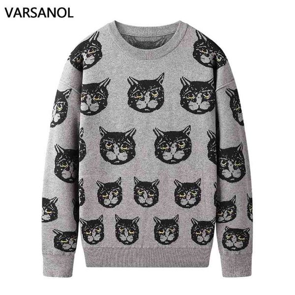 varsanol cartoon cat mens sweaters clothing winter warm knitted sweater casual pullovers cotton clothes long sleeve 210812, White;black
varsanol cartoon cat mens sweaters clothing winter warm knitted sweater casual pullovers cotton clothes long sleeve 210812, White;black