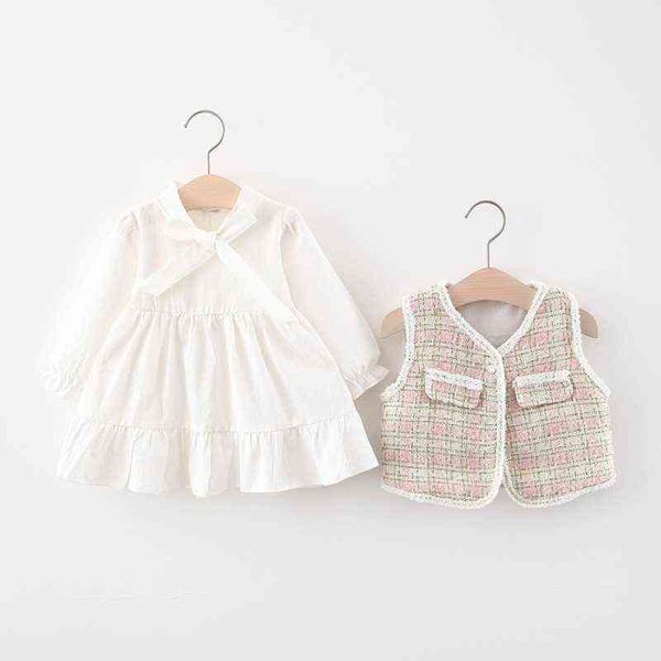2pcs girls dresses fall 2020 long sleeve kids clothing with vest fashion princess baby children outfits 6m-3t g220310, White
2pcs girls dresses fall 2020 long sleeve kids clothing with vest fashion princess baby children outfits 6m-3t g220310, White