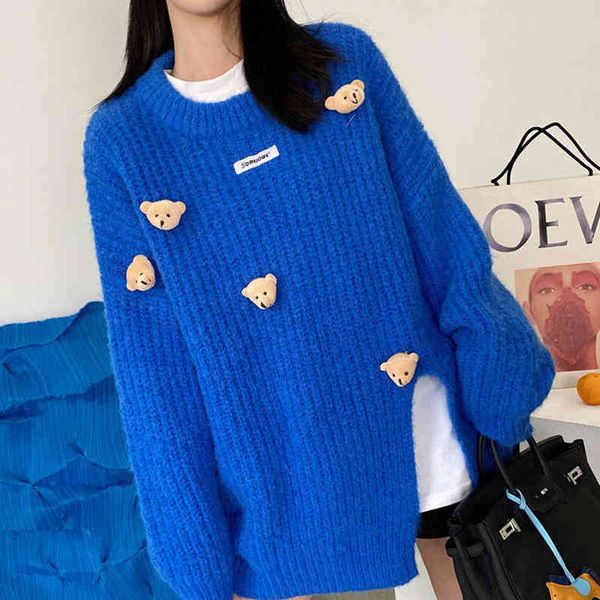 women's sweaters thick 3d bear sweater, colorful female sweater for autumn and winter, wide with lateral slit, new kawaii, n95, White;black
women's sweaters thick 3d bear sweater, colorful female sweater for autumn and winter, wide with lateral slit, new kawaii, n95, White;black