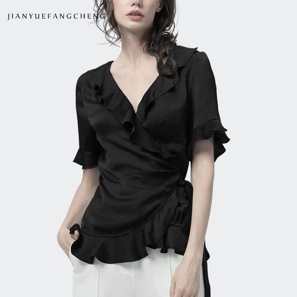 women's blouses & shirts crossed lace up 100% silk blouse for women v-neck butterfly sleeve tunic summer cardigan fashion black workwea, White
women's blouses & shirts crossed lace up 100% silk blouse for women v-neck butterfly sleeve tunic summer cardigan fashion black workwea, White