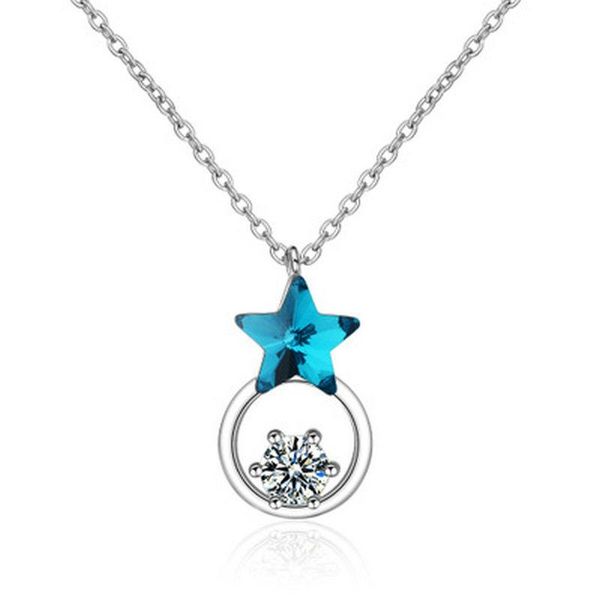 pendant necklaces river women necklace blue star charm female silver color chain fashion jewelry wedding party gifts
pendant necklaces river women necklace blue star charm female silver color chain fashion jewelry wedding party gifts